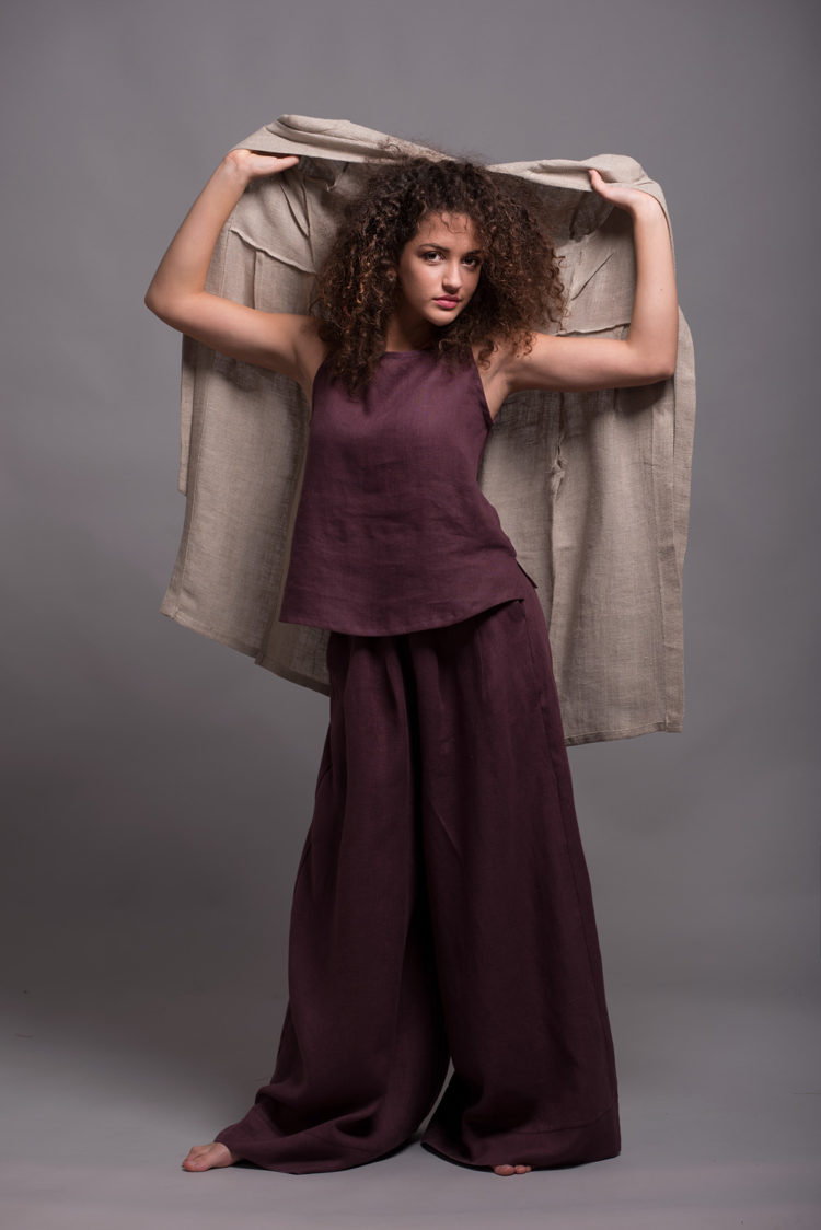 A-line silhouette of the MAHA tank top shown from a side angle for ease of movement.