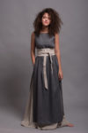 "Wrap Belt MARU in neutral tones paired with a minimalist outfit for a timeless look.