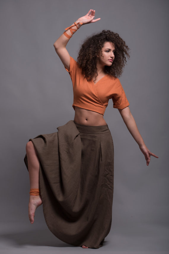 Linen wrap top DANCE