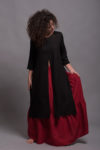 Elastic waistband detail on the Boho Tiered Maxi Skirt GYPSY for an adjustable, comfortable fit.
