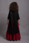 Back view of the Boho Tiered Maxi Skirt GYPSY highlighting its feminine silhouette and wide fit.