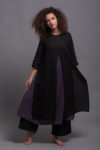 Ankle-length loose linen dress crafted from medium-weight natural linen for breathable comfort