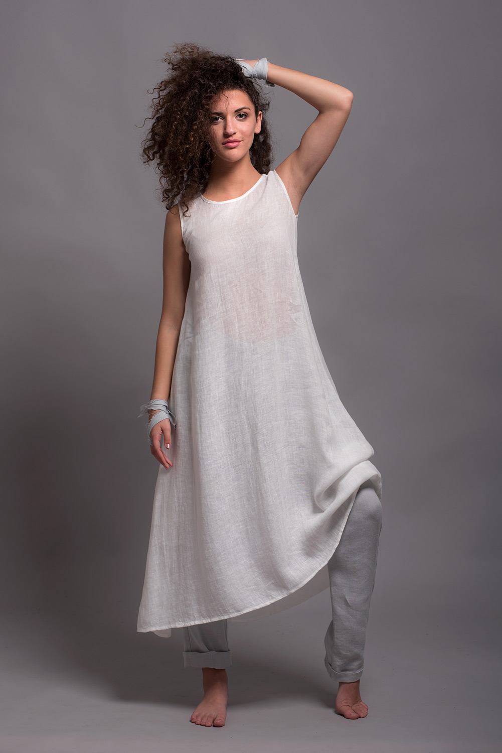 Linen Underdress, Ladies White Linen Dresses