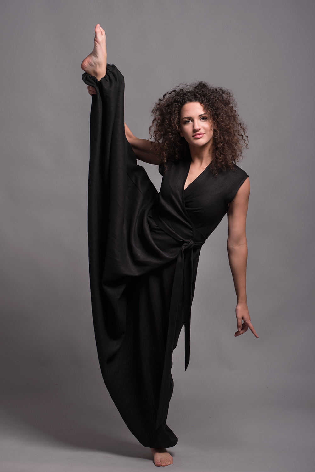 Black Linen Jumpsuit for Women