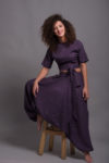 Linen crop choli top styled with a minimalist outfit for versatile wear
