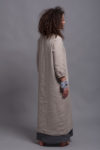 The NIKA dress paired with the gray OLA underdress, showing a layered and modest styling option