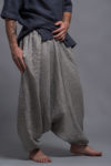 Men's linen harem pants with deep side pockets