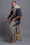 Men's relaxed harem pants with a minimalist design