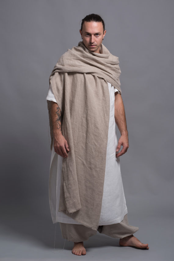 linen shawl wrap for men