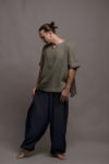 Men’s boho-style linen top, ideal for casual and sustainable fashion