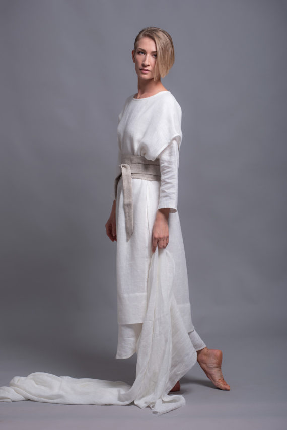 Women’s White linen tunic SANGA
