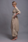 Side profile of the JIVA pants showcasing the relaxed fit and flowing silhouette