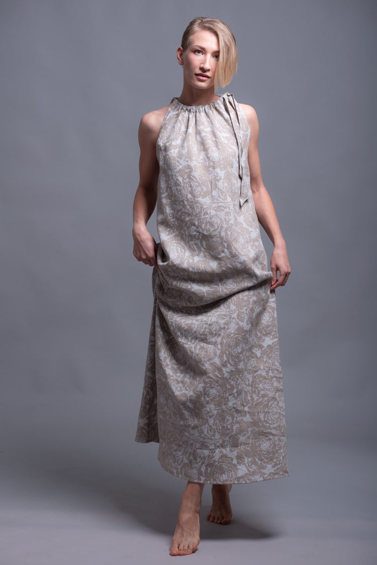 Floral Linen Dress | Maxi Linen Summer Dresses | Shantima