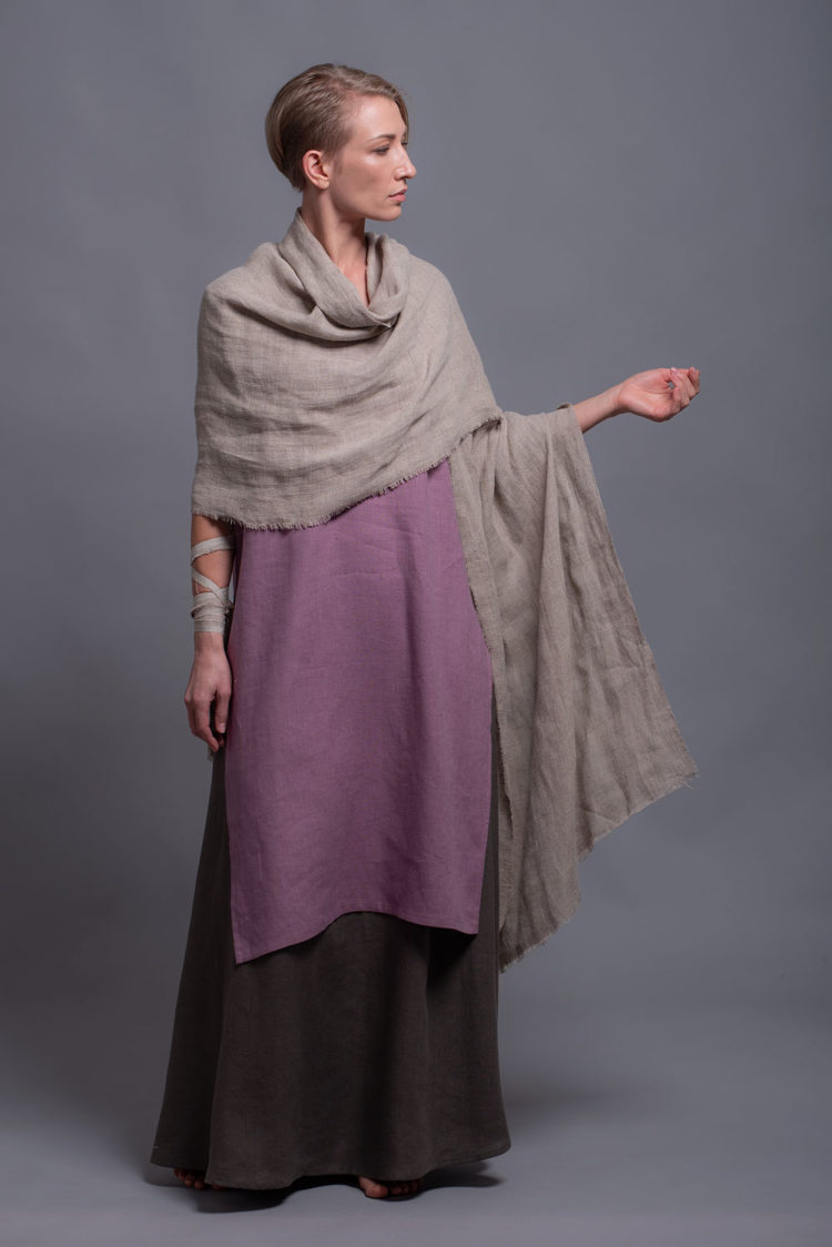 natural linen shawl wrap