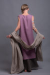 Sustainable linen shawl wrap in a classic neutral tone