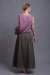 Back view of the Long Maxi Linen Skirt INDI showcasing its relaxed silhouette
