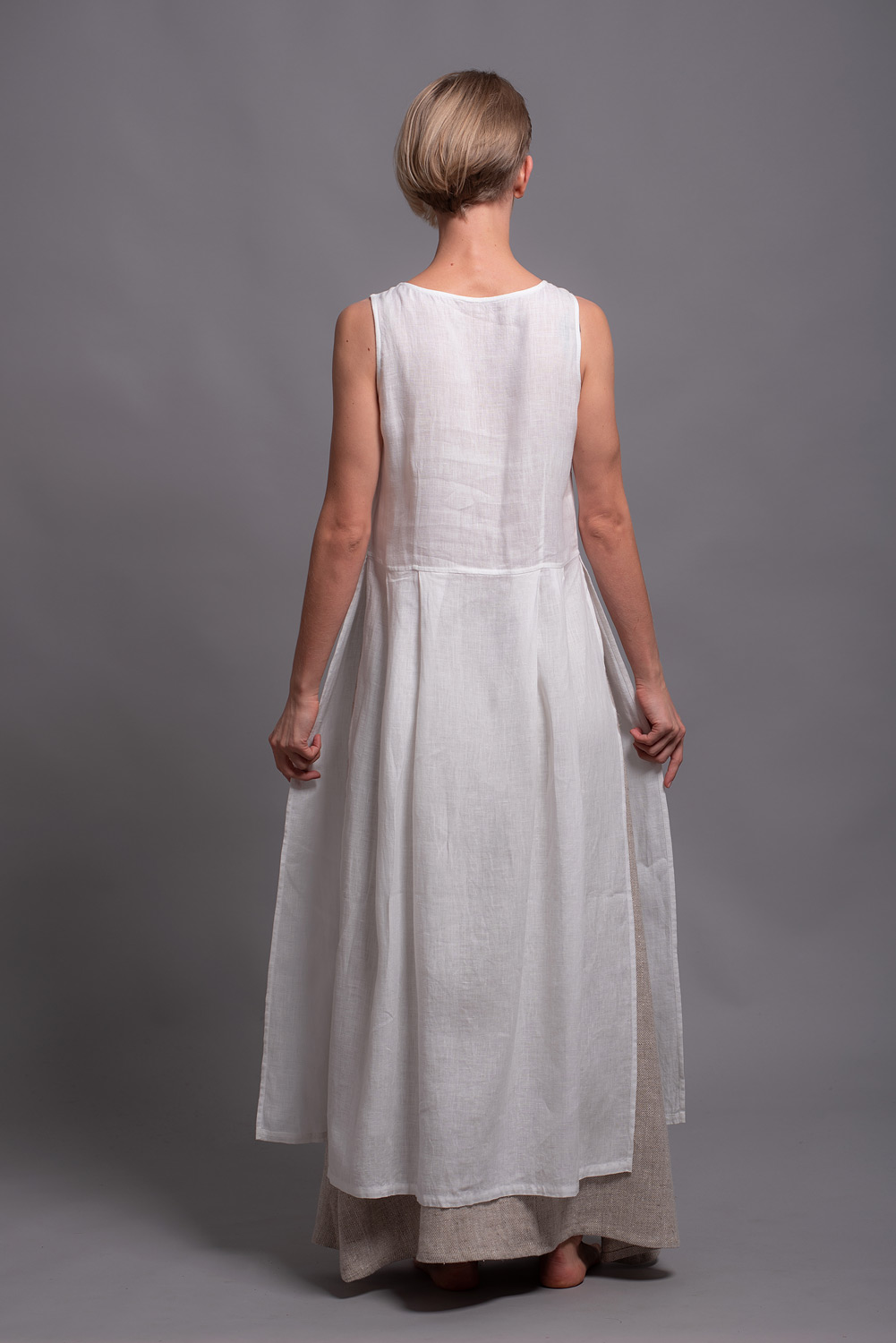 White Linen Tunic Dress | Women's Linen Clothes | Shantima