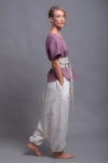 Relaxed-fit linen trousers, designed for movement and breathability in warm weather.