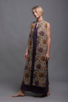 High-quality heavy-weight linen vest with mandarin collar and timeless design