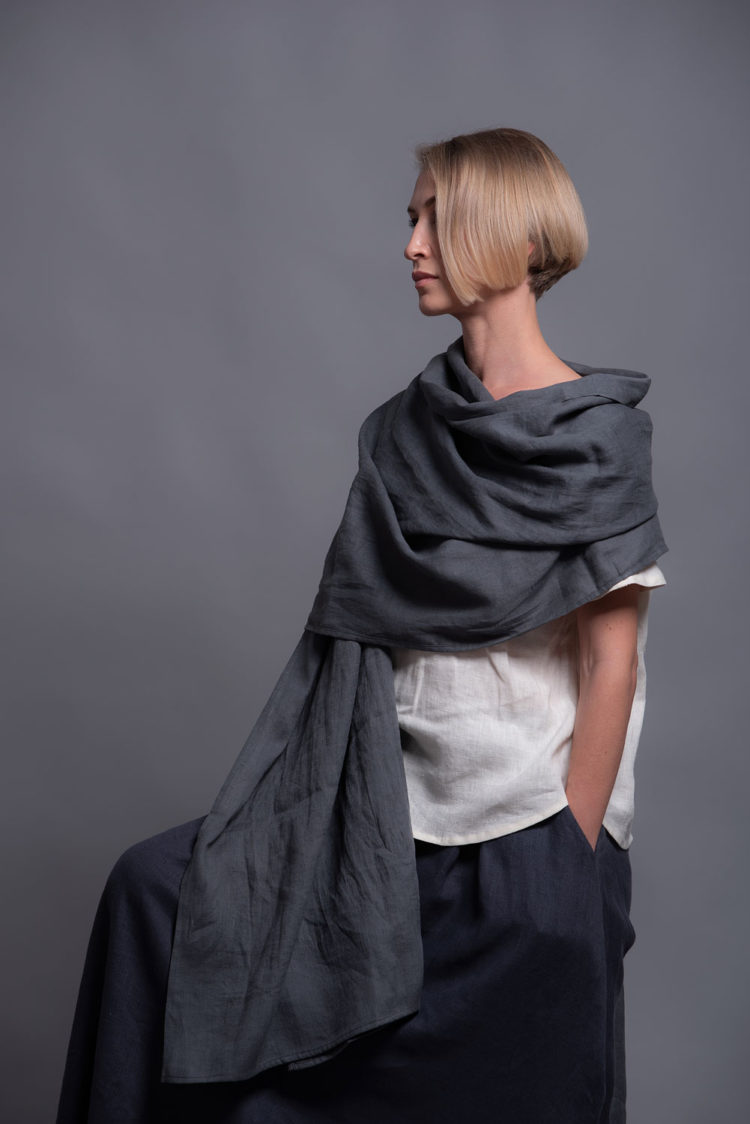 lightweight linen shawl wrap