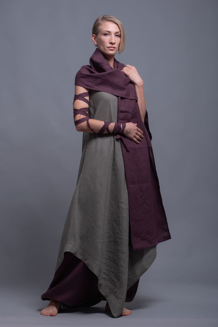 Versatile sleeveless linen dress ideal for warm-weather wear or layering