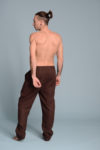 Elastic waist linen pants for men, ideal for yoga or lounging