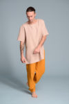 Front view of lightweight men’s tunic made from breathable linen