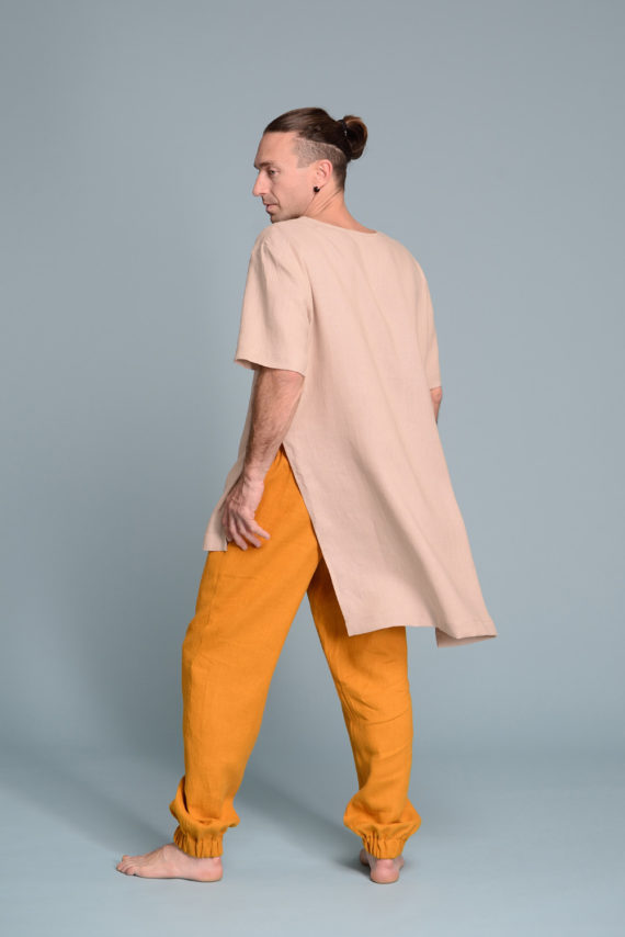 Minimalist men’s tunic with a straight-cut silhouette