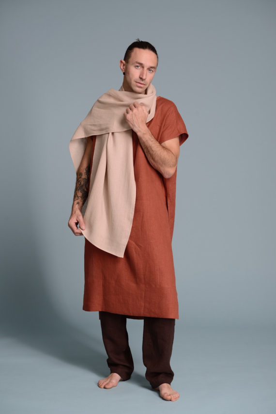 Men’s lightweight linen scarf