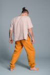 Handmade linen tee for men, designed for comfort and sustainability