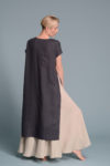 Back view of the Summer Linen Tunic highlighting its flowing lightweight linen fabric