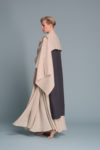 Extra-long linen scarf wrapped around neck, breathable summer wrap