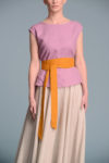 Sustainable Linen Waist Belt ib Yellow color
