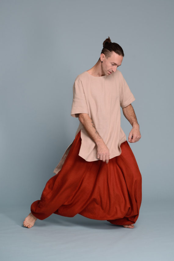 Mens Linen Baggy Harem Pants NOAH