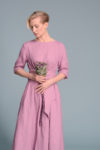 TANIA maxi dress in pink mauve, perfect for casual outings or special occasions.