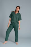 Stylish and sustainable linen cigarette pants designed for comfort and sophistication.
