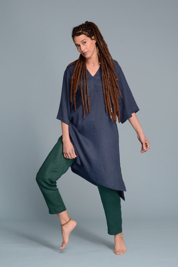 Loose Linen Tunic Dress DAU