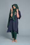 Pure linen scarf showcasing breathable and sustainable fabric design