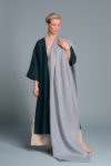 Thin and wide linen wrap for layering in warm weather