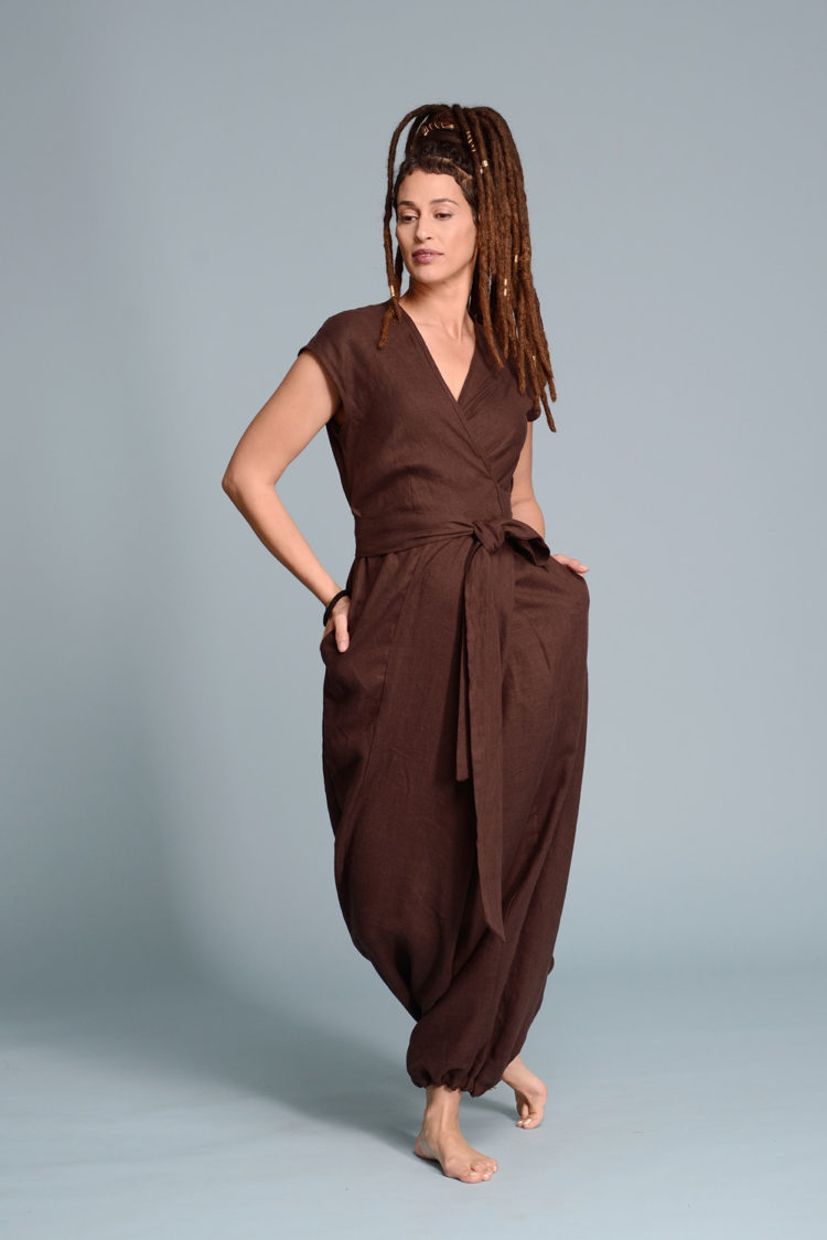 linen wrap jumpsuit TALISE