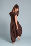 Back view of the Linen Wrap Jumpsuit TALISE in mooving
