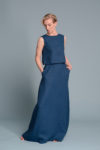 V-Back Linen Tank Top styled for summer wear, highlighting its airy and relaxed fit