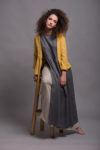 Tunic dress NERO shown in Shark Skin Gray color, highlighting its minimalist elegance.