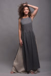 Summer Gray Linen Maxi Tunic