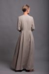 Minimalist and timeless women's linen coat with a relaxed fit.