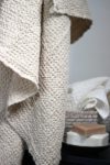 Beige Linen Bath Towel