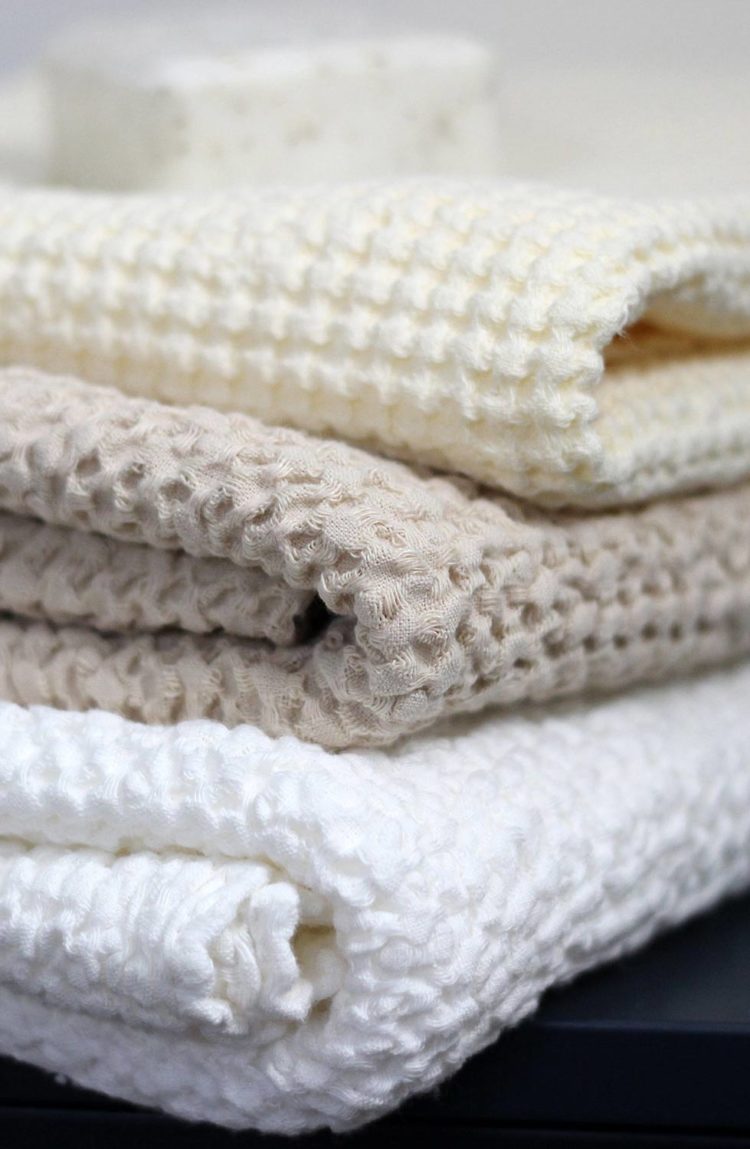 Big waffle linen towels