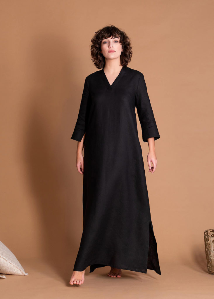 Black Women's Galabeya Dress for Summer