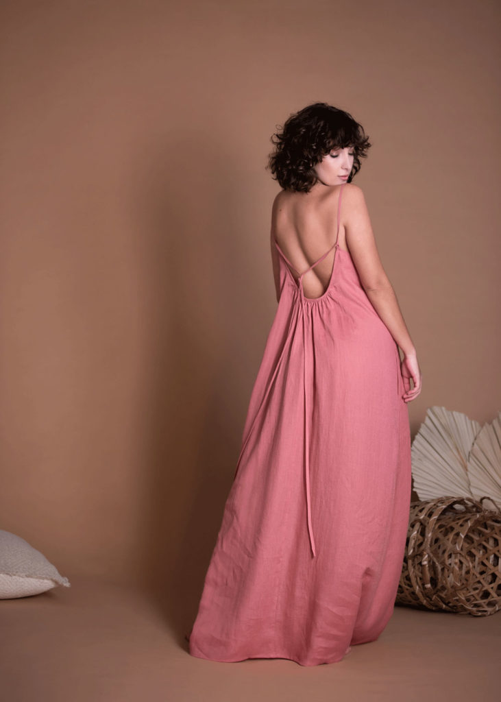 Open Back Lightweight Linen Sundress