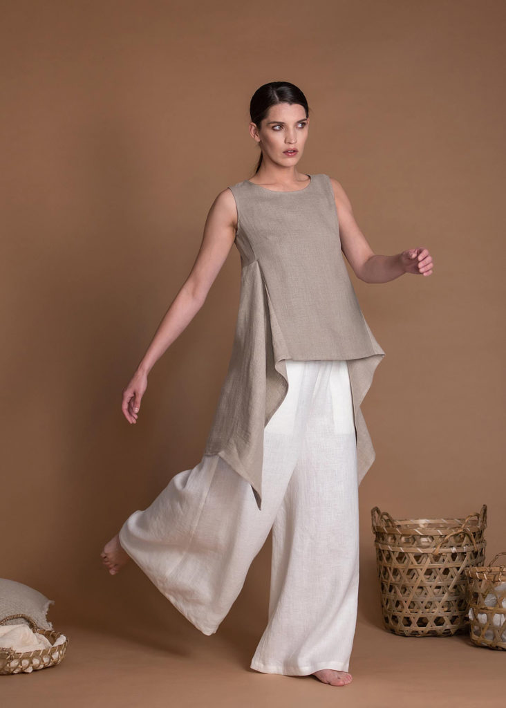 Asymmetric Linen Tunic for Summer